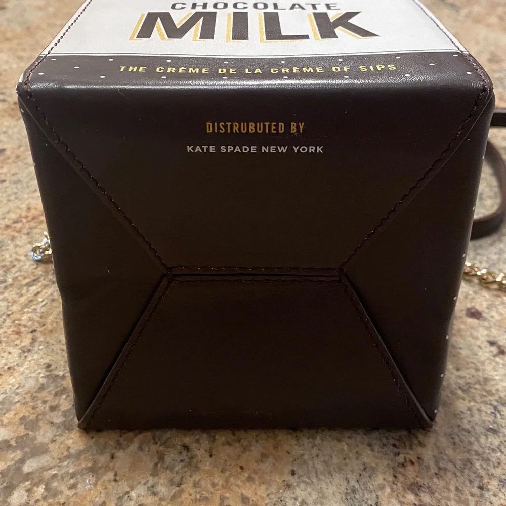 KATE SPADE Chocolate Milk Carton Crossbody Bag crème de la crème pocket book - Picture 9 of 11